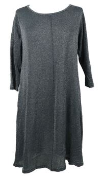 Dámske strieborné úpletové šaty Esmara