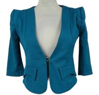 Dámské petrolejové crop sako Cutie 