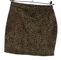 Dámska béžovo-čierna vzorovaná minisukňa Shein