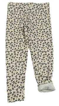 Smetanové zateplené legíny s flíčky Primark