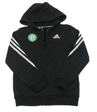 Černá fotbalová propínací mikina Celtic s kapucí Adidas