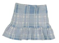 Modro-biela vzorovaná pletená sukňa River Island