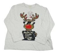 Nové - Bílé triko se sobem Sfera