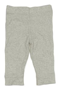 Bielo-sivé melírované ľahké tepláky