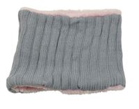 Šedý pletený zateplený nákrčník