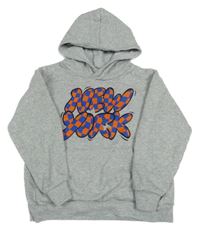 Svetlosivá mikina s nápisom a kapucňou H&M