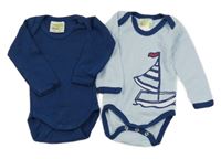 2x body tmavomodré+ modré s lodí