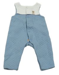 Bílo-modrý teplákový overal s medvědem Obaibi