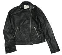 Čierna koženková jarná bunda F&F