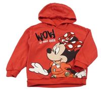 Červená mikina s Minnie a kapucí Disney