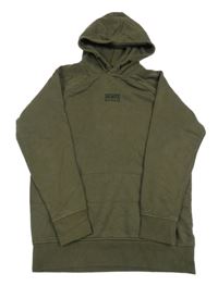 Khaki mikina s nápisem a kapucí George