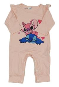 Světlerůžový overal se Stitchem a Angel