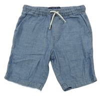 Modré plátěné kraťasy Next