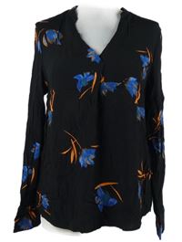 Dámská černá halenka s květy Vero Moda 