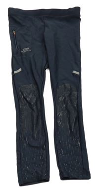 Tmavomodré športové legíny Decathlon