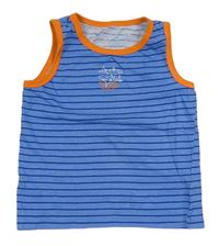 Světlemodro-modré prúžkované tielko so žralokmi Primark