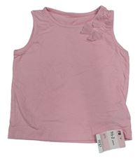 Svetloružový top s tylovými mašľami Mothercare