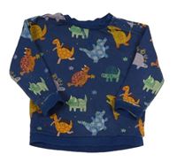 Tmavomodrá mikina s dinosaurami TU