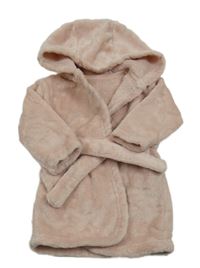 Svetloružový chlpatý župan s kapucňou zn. George