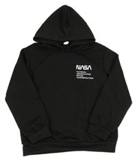 Černá mikina s kapucí NASA