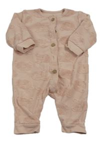 Svetloružový overal s medvedíkmi George