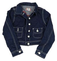 Tmavomodrá riflová crop bunda Jasper Conran