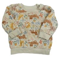 Smetanová mikina se zvířátky a kytičkami PRIMARK