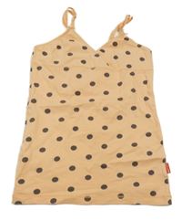 Meruňková puntíkatá košilka 