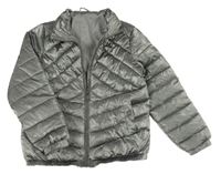 Strieborná šušťáková zimná bunda Zara