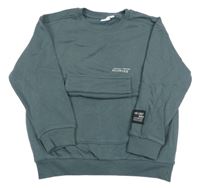 Tmavosivá mikina s nápismi a vreckom name it.