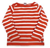 Červeno-bílé pruhované mikinotriko Petit Bateau