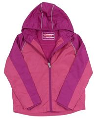 Ružovo-tmavoružová šušťáková jarná bunda s kapucňou George