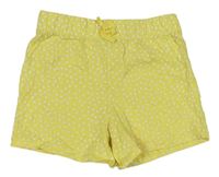 Žlté bavlnené kraťasy s bodkami Miniclub