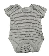Sivo-tmavosivé pruhované body Primark