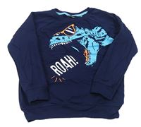 Tmavomodrá mikina s dinosaurom Blue Seven