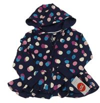 Tmavomodrá bodkovaná prepínaci mikina s kapucňou zn. Mothercare