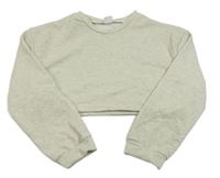 Béžová crop mikina