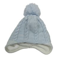 Světlemodrá pletená podšitá ušanka Nutmeg