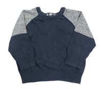 Tmavomodo-melírovaný sveter Rebel