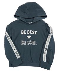 Sivá fleecová mikina s nápisom a kapucňou Ergeenomixx