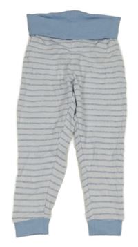 Světlemodro-biele pruhované tepláky Lupilu