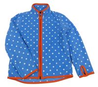 Modrá fleecová propínací mikina s puntíky Tchibo