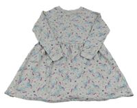 Šedé teplákové šaty s jednorožci Du Pareil