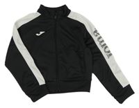 Černo-bílá propínací sportovní mikina s logem Joma 