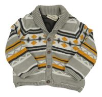 Farebný vzorovaný prepínaci podšitý sveter Lupilu