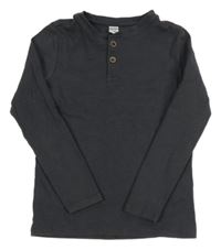 Tmavosivé rebrované tričko DopoDopo