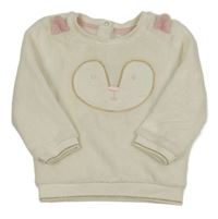 Smetanovo-ružová chlpatá mikina so sovou Orchestra