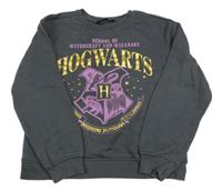 Tmavosivá mikina s erbem - Harry Potter