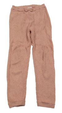 Ružové rebrované pletené nohavice George