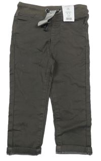 Nové - Šedé teplákové rifle s gumovým pasem George 